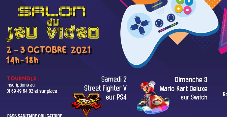 Affiche Salon du jeu vidéo de la ville de Crosne 2021 - troisième édition