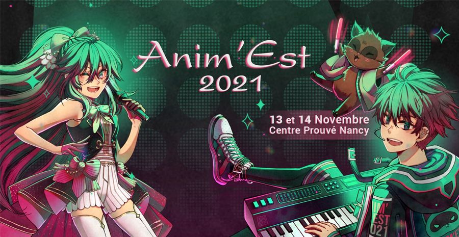 Affiche Anim'Est 2021 - convention de culture Japonaise du Grand Est