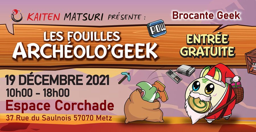 Affiche Les Fouilles Archéolo'Geek - Brocante Geek