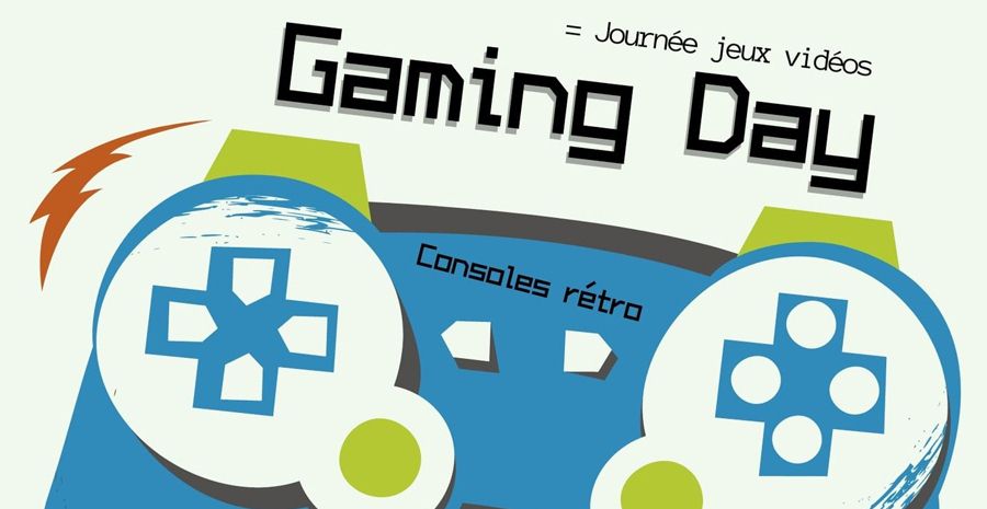 Affiche Gaming Day - journée jeux vidéo rétro à La Bazoge