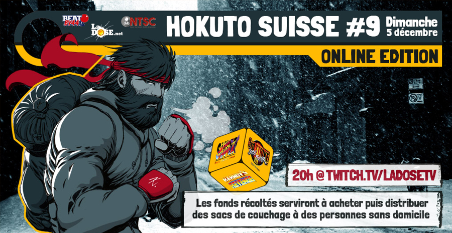 Affiche Hokuto Suisse 9ème édition - tournoi jeux d'arcade 2021
