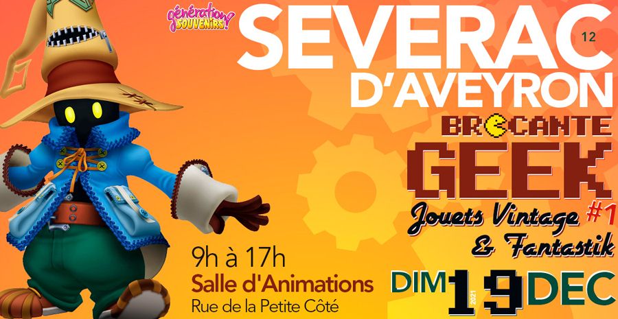 Affiche Brocante GEEK - Jouets Vintage - Severac 2021