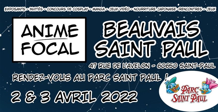 Affiche Anime Focal Expo Beauvais Saint Paul 2022