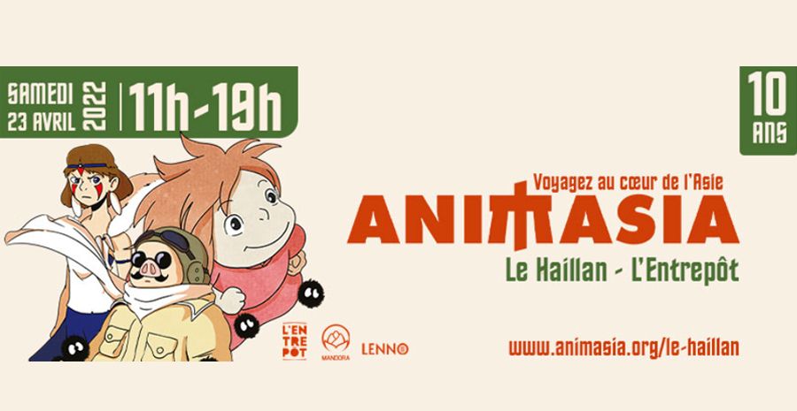 Affiche Animasia Le Haillan 2022 - festival aquitain des cultures asiatiques spécial studios Ghibli