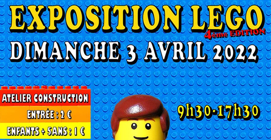 Affiche Exposition Lego et bourse jouets culture Geek
