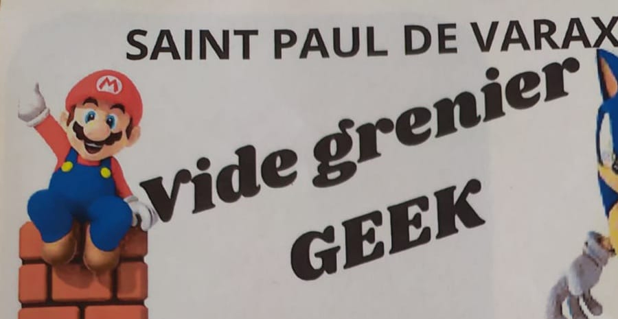 Affiche Vide Grenier Geek de Saint Paul de Varax