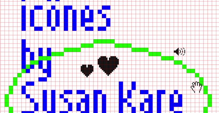 Affiche Icônes by Susan Kare Affiche Icônes by Susan Kare