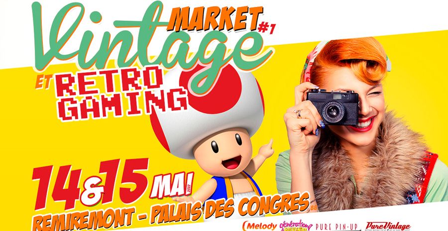 Affiche Market Vintage et Retrogaming - Remiremont 2022