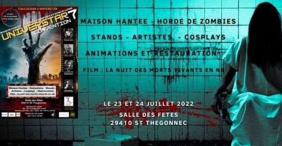 Affiche Convention Universtar 2022 spéciale fantastique, vampires et zombies