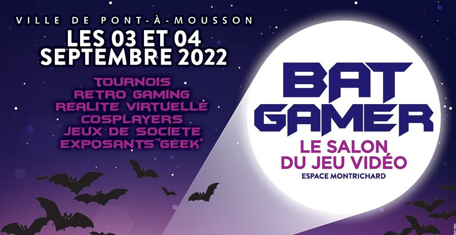 Affiche Salon du jeu vidéo - BATGAMER 2022