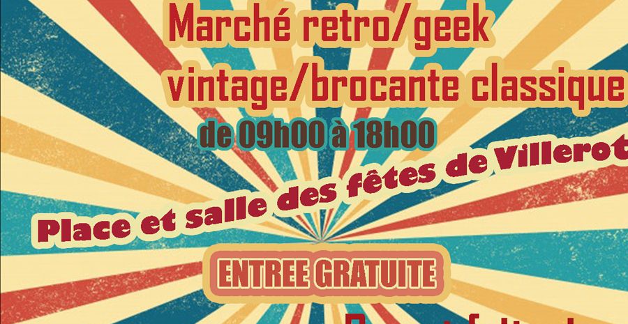 Affiche Marché retro-geek-vintage 2022