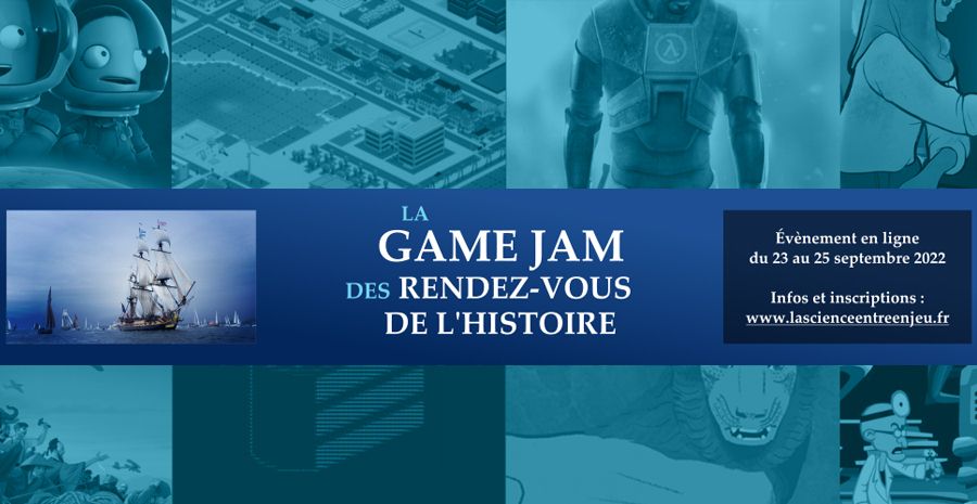 Affiche Game Jam des Rendez-Vous de l'Histoire 2022