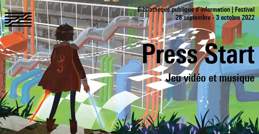 Affiche Press Start 2022 - Jeu vidéo et musique à la Bpi