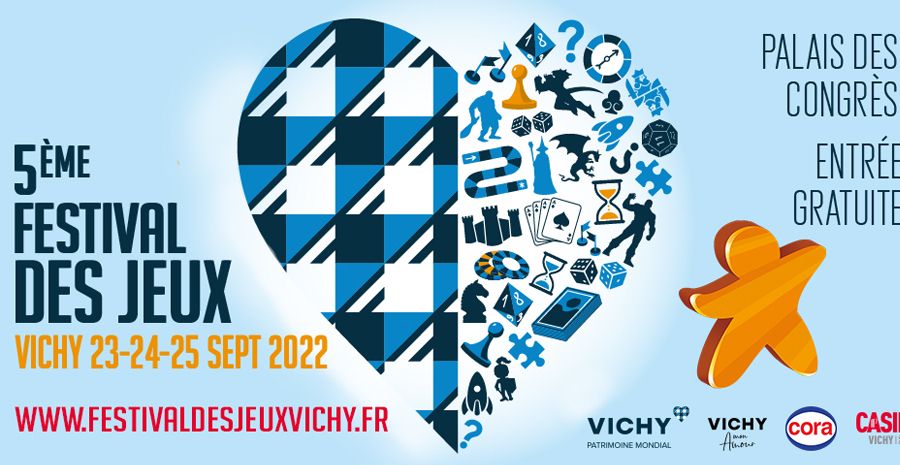 Affiche Festival des jeux de Vichy 2022 - 5ème édition