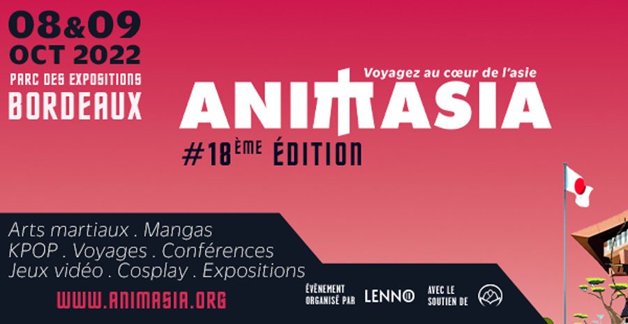 Affiche Festival Animasia Bordeaux 2022 - Les arts martiaux