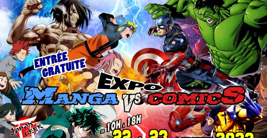 Affiche Exposition Manga vs Comics 