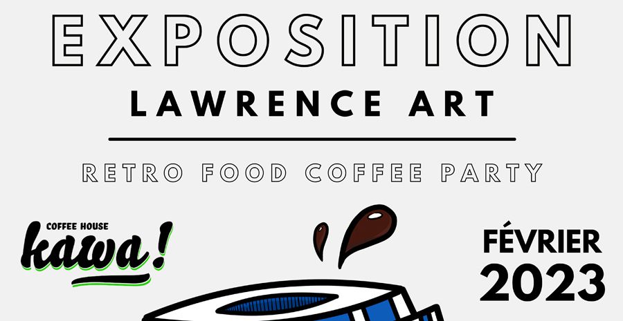 Affiche Exposition Retro Food Coffee Party - Lawrence Art