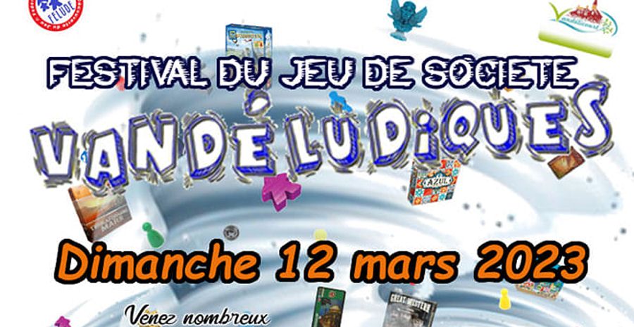 Affiche Les Vandéludiques - Festival du jeu de Société 2023