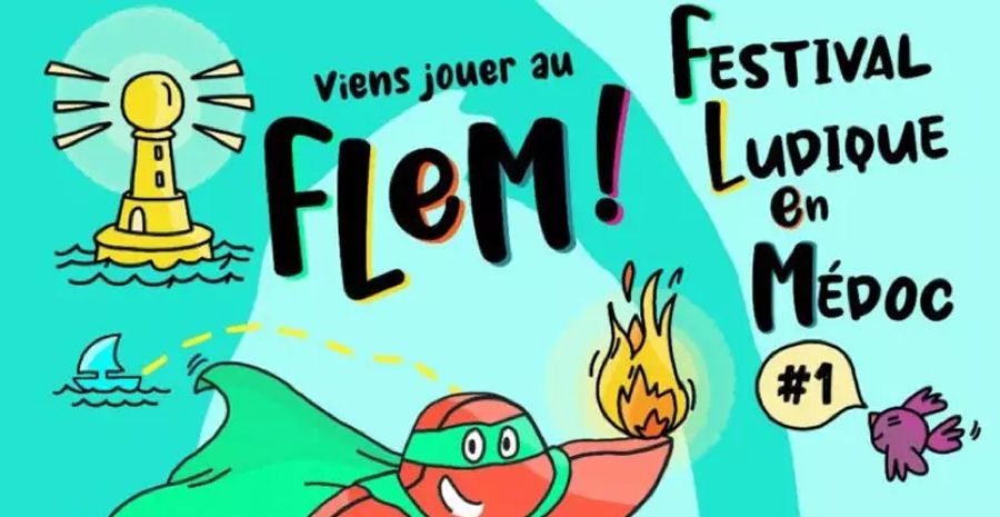 Affiche Le FLeM 2023 : Festival Ludique en Médoc