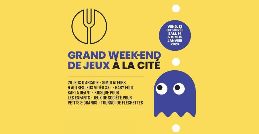 Affiche Grand Week-End de Jeux à la Cité de la Gastronomie