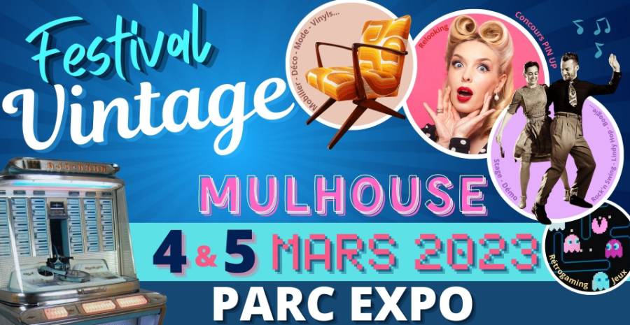 Affiche Vintage Festival Mulhouse 2023