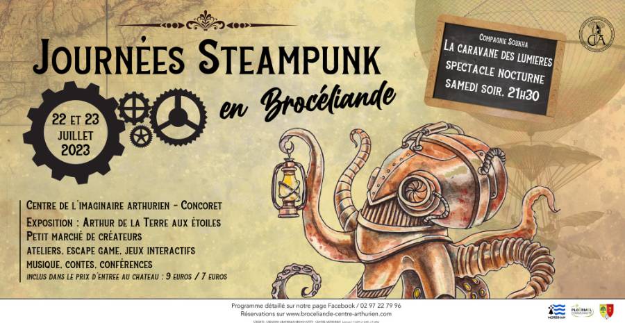 Affiche Journées Steampunk en Brocéliande