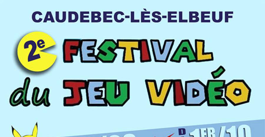Affiche Festival du Jeu Vidéo de Caudebec-lès-Elbeuf