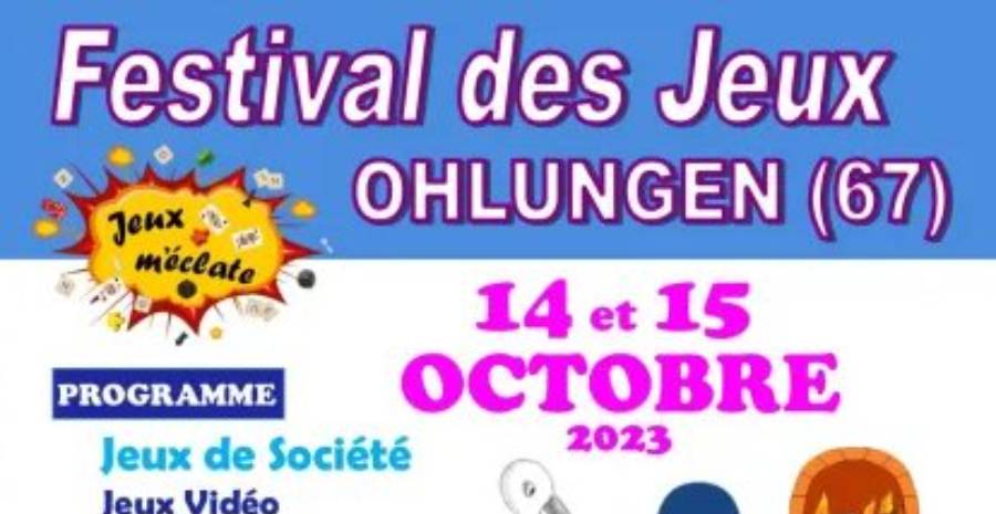Affiche Festival des jeux de Ohlungen 2023 Affiche Festival des jeux de Ohlungen 2023