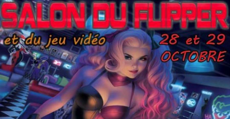 Affiche Salon du Flipper et du Jeu Vidéo 2023