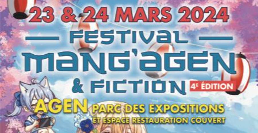 Affiche Mang'Agen et Fiction festival 2024