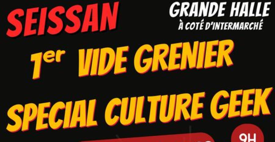 Affiche Vide Grenier spécial culture Geek de Seissan
