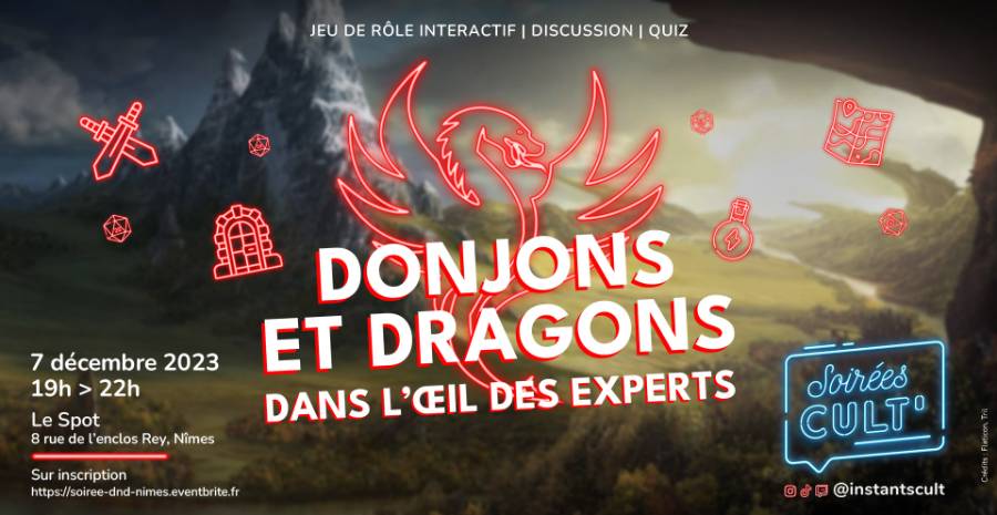 Affiche Soirée Cult' : Donjons et Dragons dans l'oeil des experts