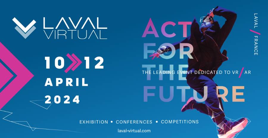 Affiche Laval Virtual 2024 - 26èmes Rencontres Internationales de Technologies et Usages du Virtuel Affiche Laval Virtual 2024 - 26èmes Rencontres Internationales de Technologies et Usages du Virtuel