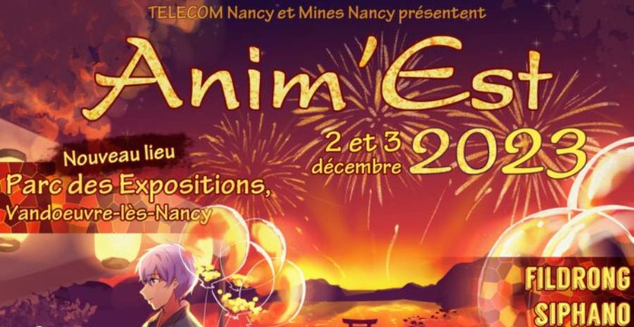 Affiche Anim'Est 2023 - convention de culture Japonaise du Grand Est