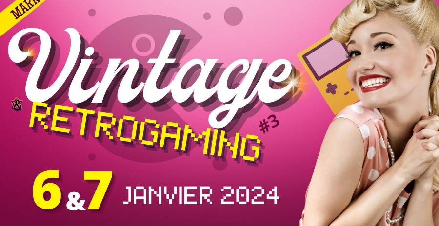 Affiche Market Vintage et Retrogaming - Belfort 2024