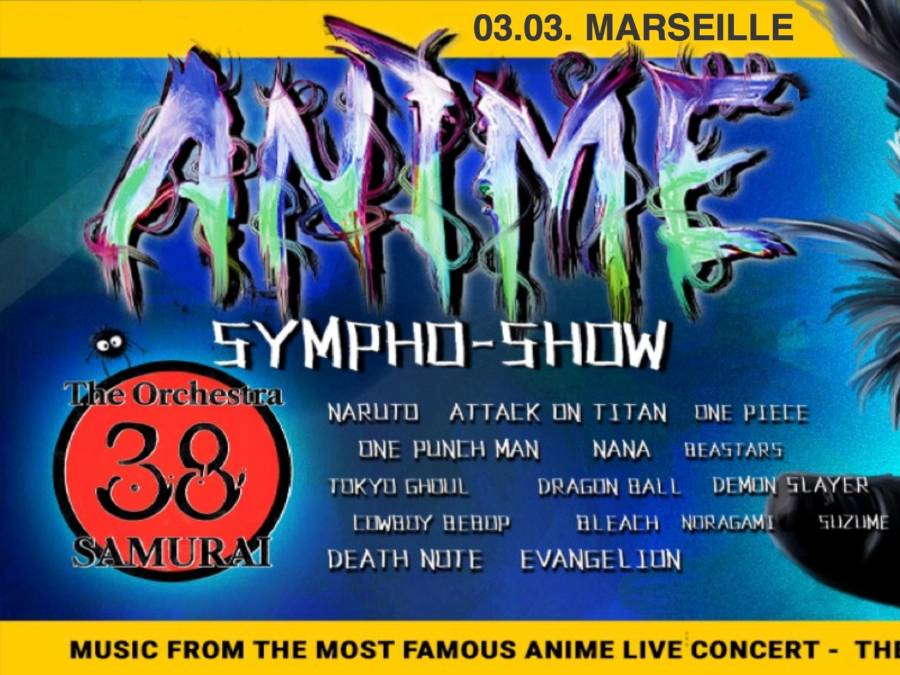 Affiche Animé Sympho-Show Marseille - concert animation japonaise