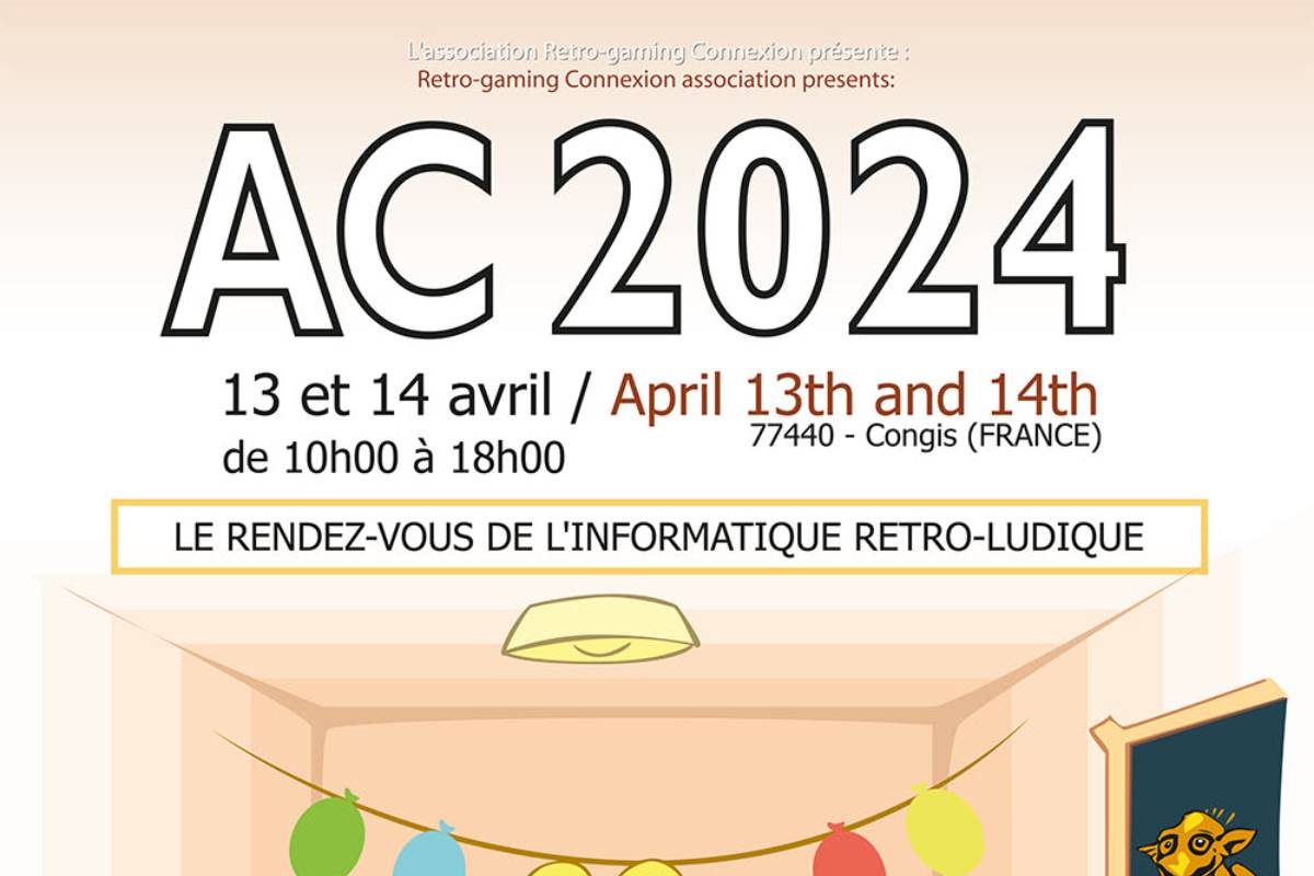 Affiche AC 2024 - convention rétro-informatique ludique et rétro-coding