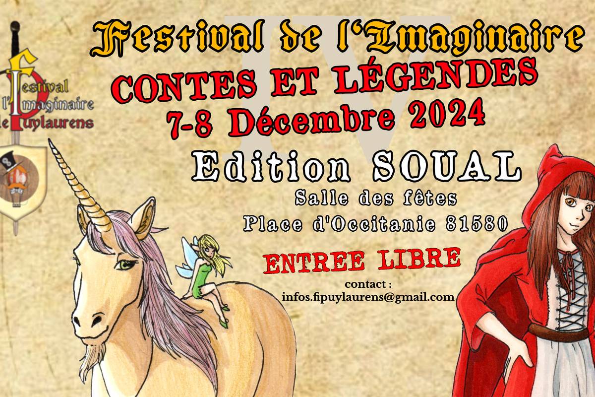 Affiche Festival de l'Imaginaire de Puylaurens 2024 Affiche Festival de l'Imaginaire de Puylaurens 2024