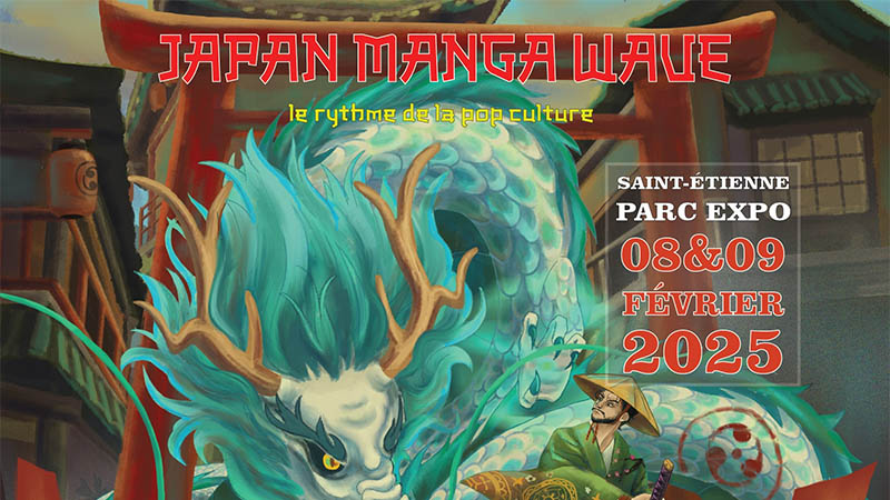 Affiche Japan Manga Wave Saint-Étienne 2025 Affiche Japan Manga Wave Saint-Étienne 2025