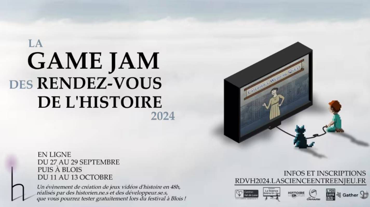Affiche Game Jam des Rendez-Vous de l'Histoire