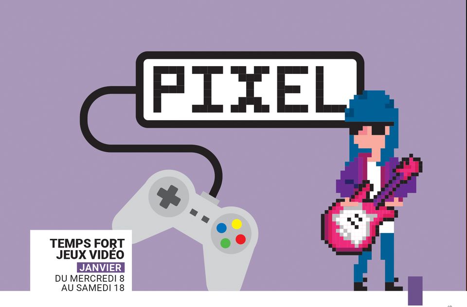 Affiche Pixel - Temps fort jeux-vidéo