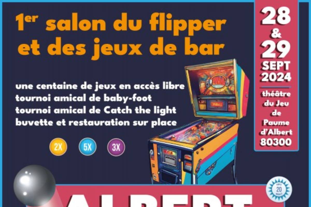 Affiche Salon du Flipper et des Jeux de Bar - Albert Affiche Salon du Flipper et des Jeux de Bar - Albert