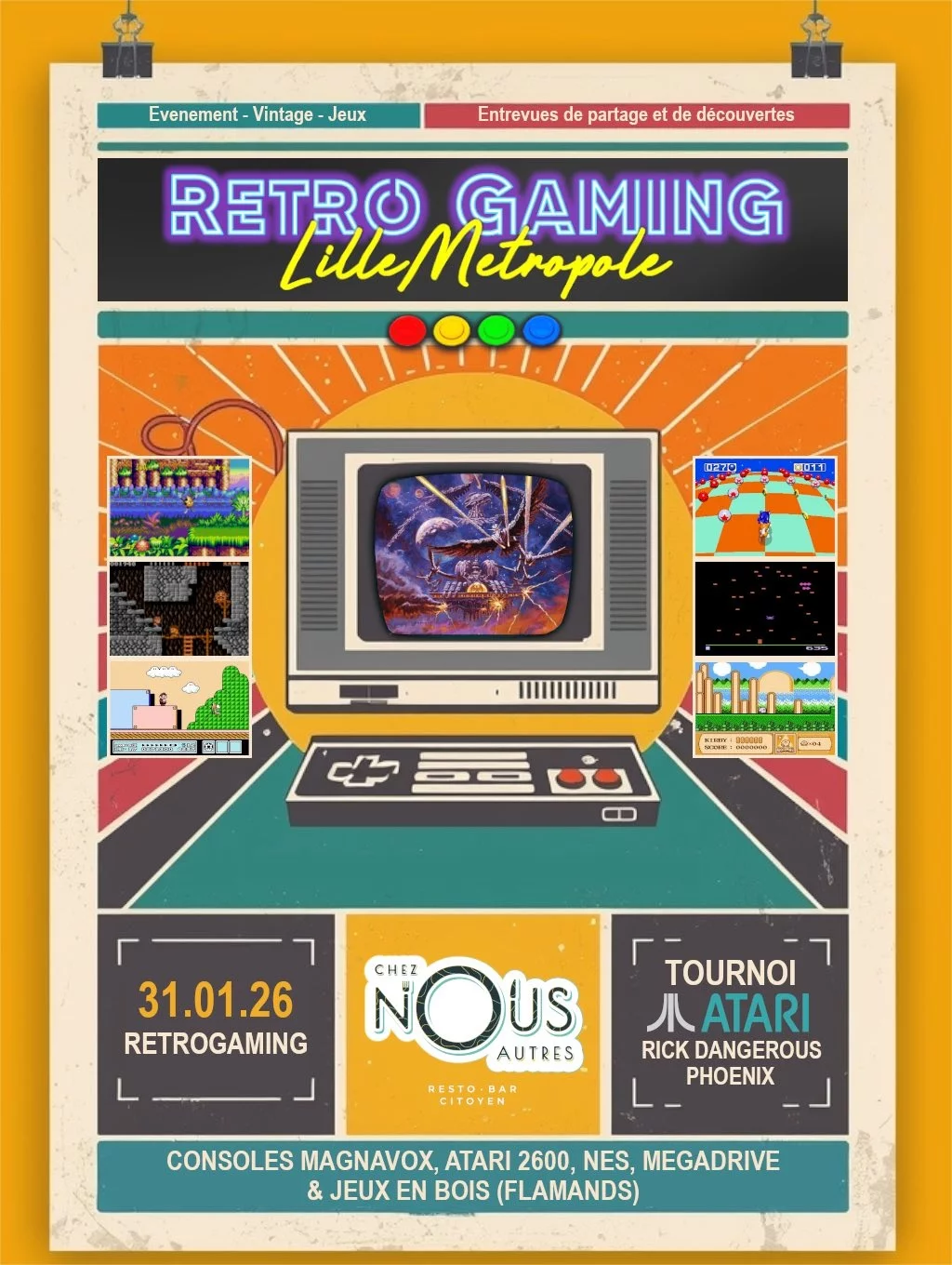 Affiche Après-midi Rétrogaming 2026