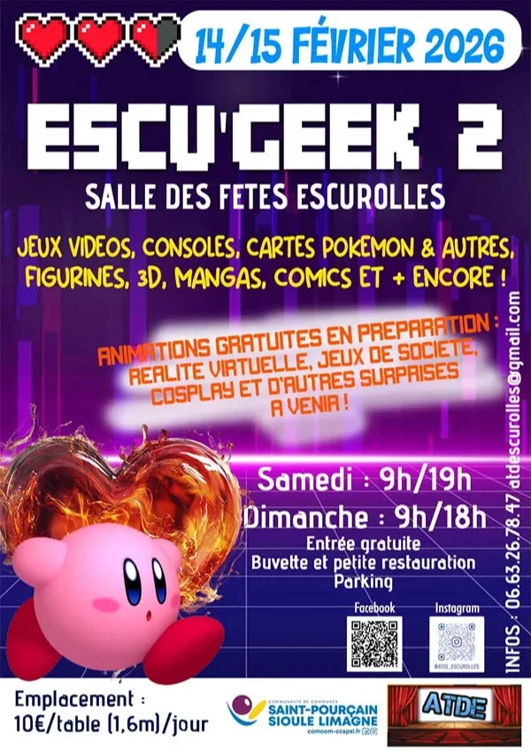 Affiche Brocante Escu’Geek 2026