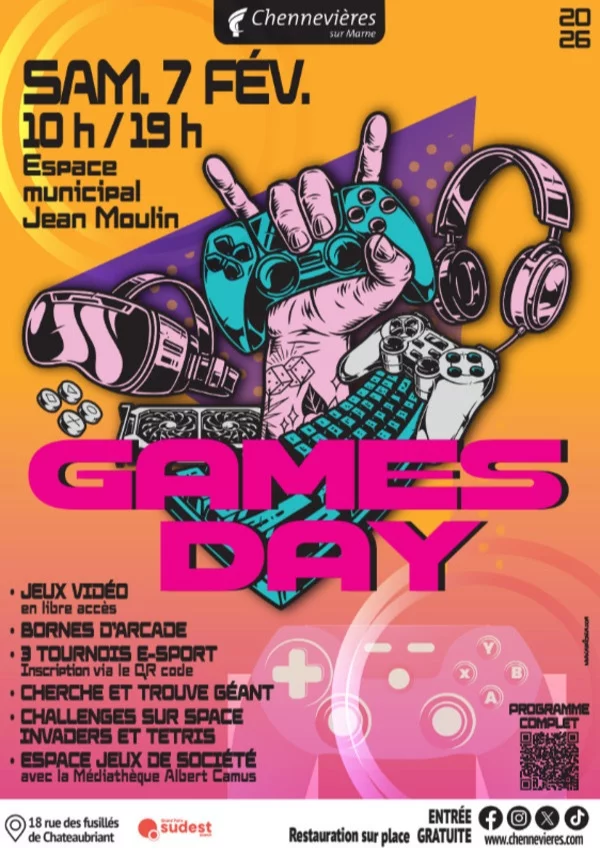 Affiche Games'day - journée jeux vidéo 2026