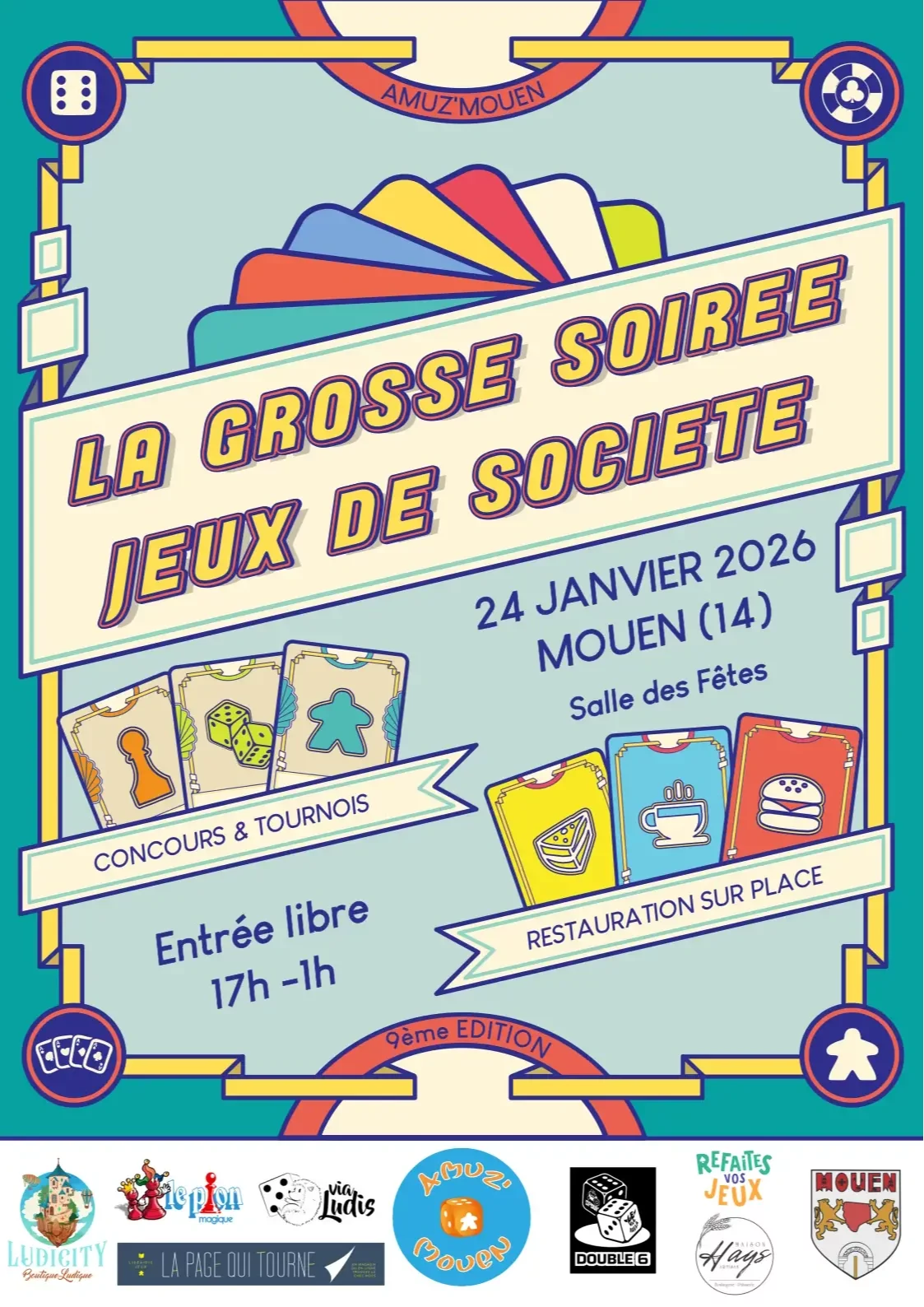 Affiche La Grosse Soirée Jeux de Société 2026