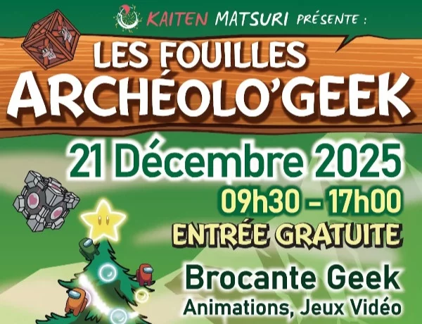 Affiche Les Fouilles Archéolo'Geek - Brocante Geek 2025