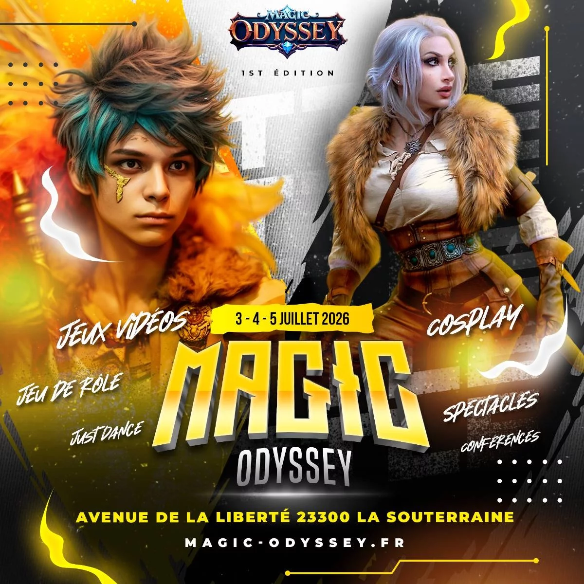 Magic Odyssey débarque à La Souterraine du 3 au 5 juillet 2026 pour un festival immersif de trois jours mêlant esport, TCG, cosplay, jeux de rôle et voyage au Japon à gagner.