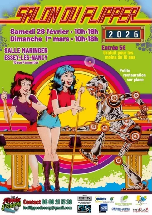 Affiche Salon du Flipper Essey les Nancy 2026