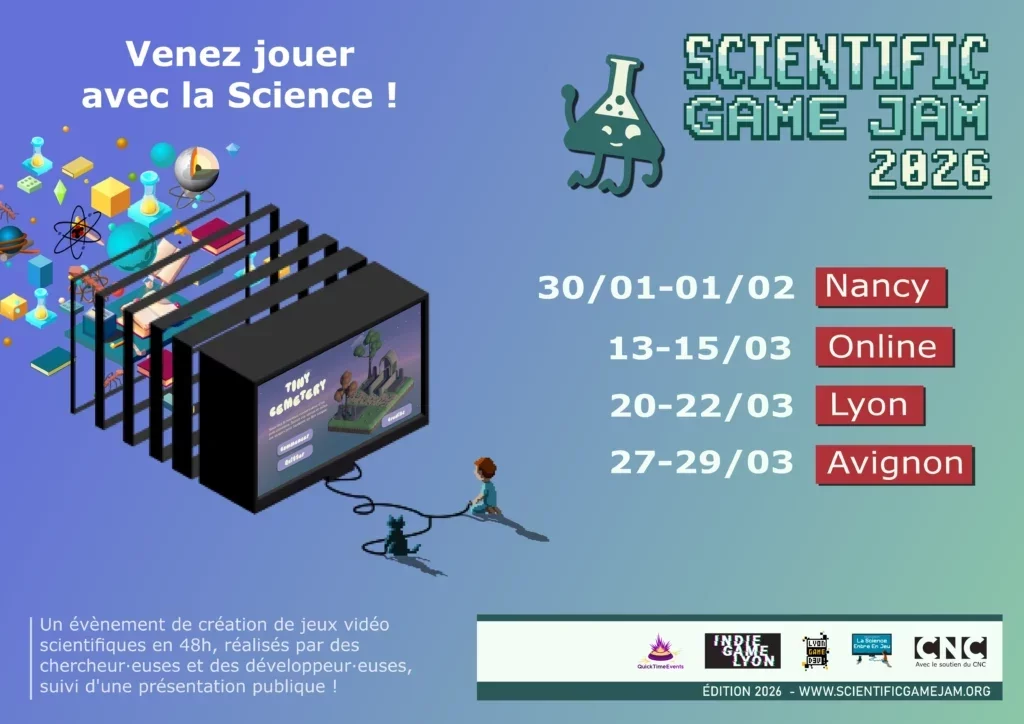 Affiche Scientific Game Jam - Nancy 2026